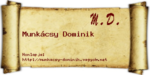 Munkácsy Dominik névjegykártya