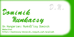 dominik munkacsy business card
